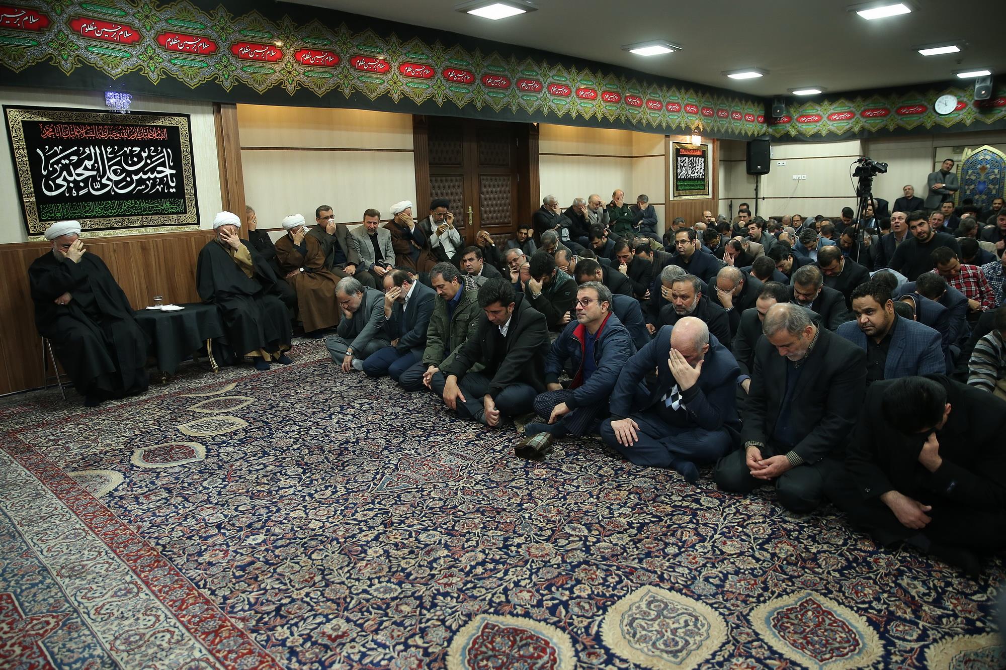 دومین روز مراسم سوگواری رحلت پیامبر اسلام(ص) و شهادت امام حسن و امام رضا علیهم‌السلام با حضور دکتر روحانی و اعضای هیات دولت